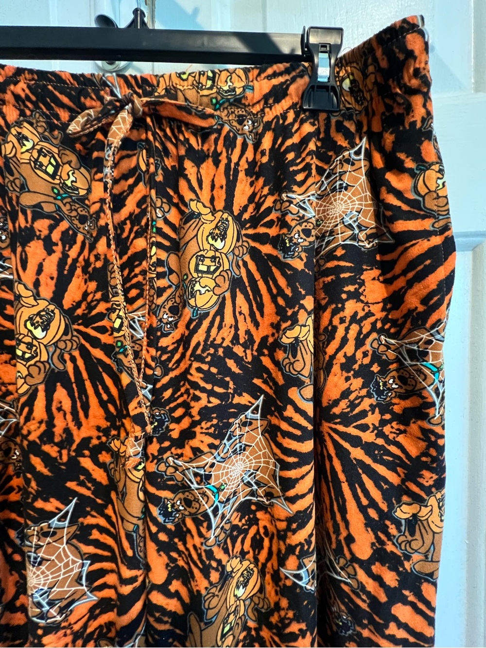 SCOOBY DOO🧡Halloween Spiderweb & Pumpkin Pants - Orange & Black w pockets